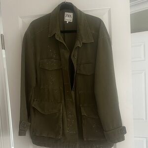 Zara women’s Olive Green oversized Jacket